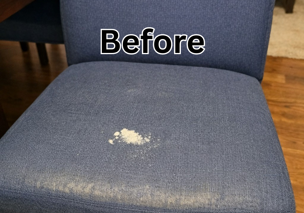 Carpet stained before cleaning